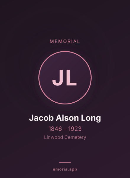 Memorial portrait of Jacob Alson Long