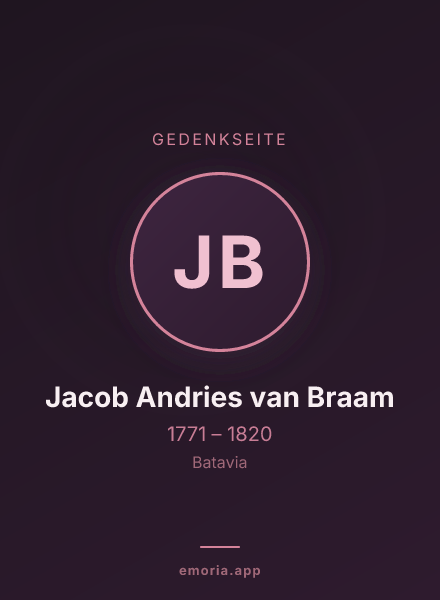 Gedenkportrait von Jacob Andries van Braam