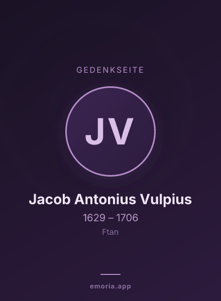 Gedenkportrait von Jacob Antonius Vulpius