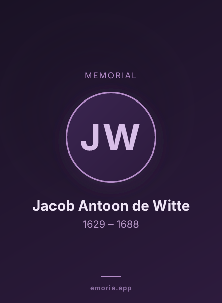Memorial portrait of Jacob Antoon de Witte