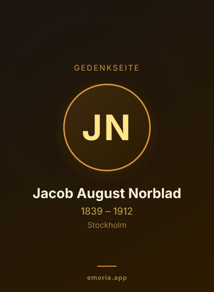 Gedenkportrait von Jacob August Norblad