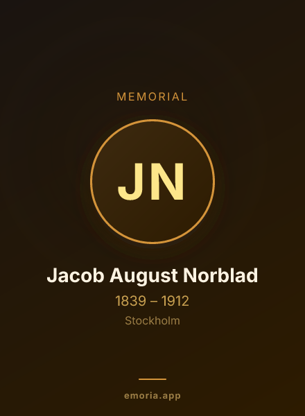 Memorial portrait of Jacob August Norblad
