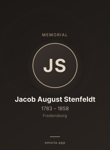 Memorial portrait of Jacob August Stenfeldt