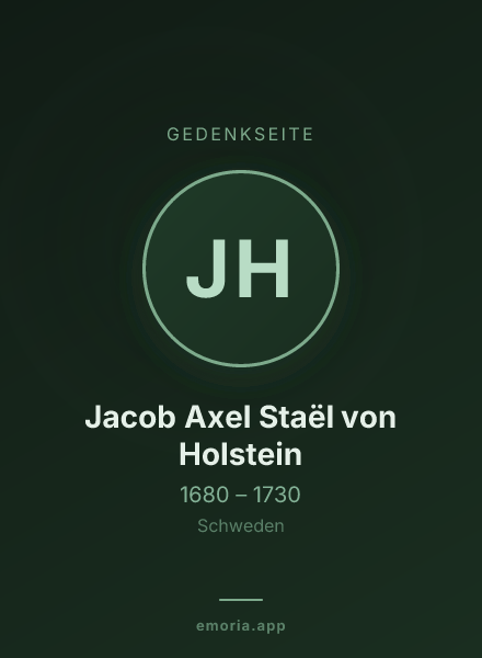 Gedenkportrait von Jacob Axel Staël von Holstein