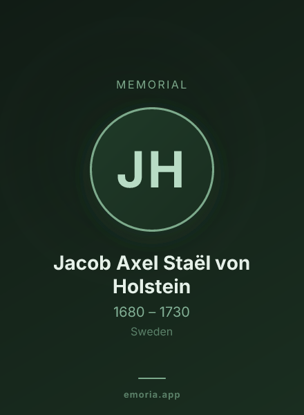 Memorial portrait of Jacob Axel Staël von Holstein