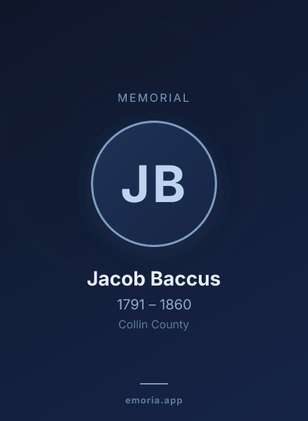 Memorial portrait of Jacob Baccus