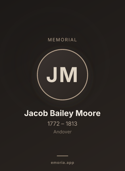 Memorial portrait of Jacob Bailey Moore