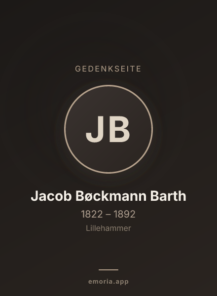 Gedenkportrait von Jacob Bøckmann Barth