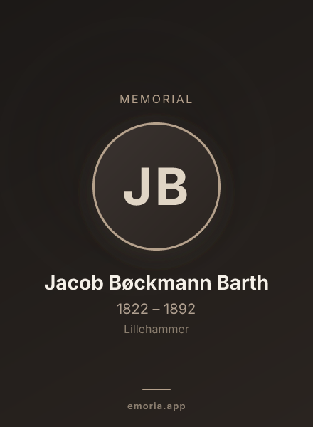 Memorial portrait of Jacob Bøckmann Barth
