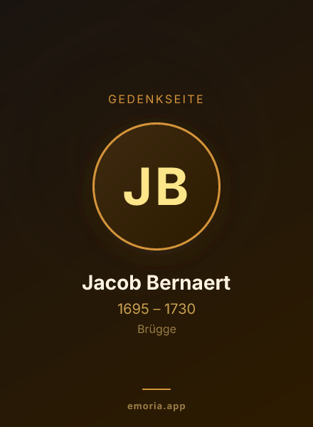 Gedenkportrait von Jacob Bernaert