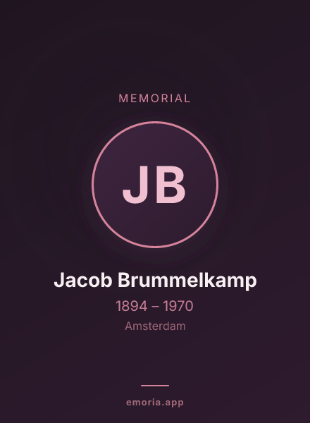 Memorial portrait of Jacob Brummelkamp