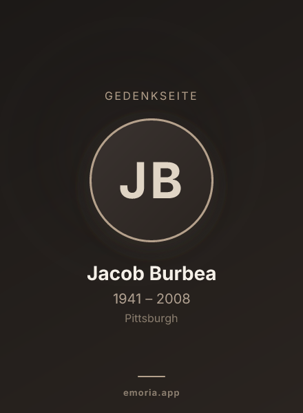 Gedenkportrait von Jacob Burbea