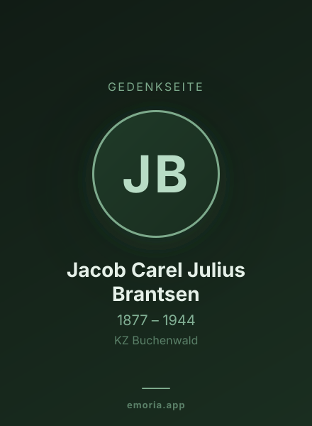 Gedenkportrait von Jacob Carel Julius Brantsen