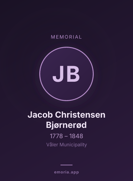 Memorial portrait of Jacob Christensen Bjørnerød