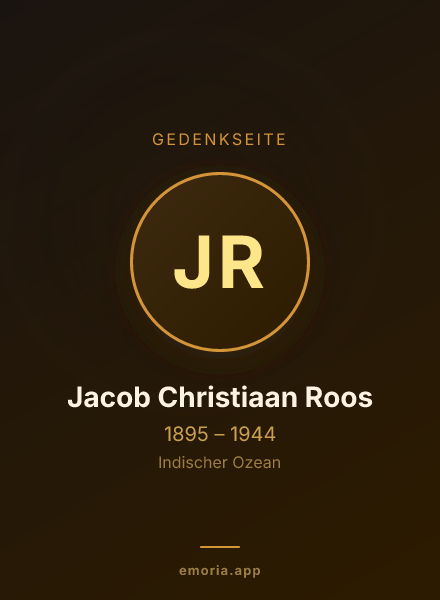 Gedenkportrait von Jacob Christiaan Roos