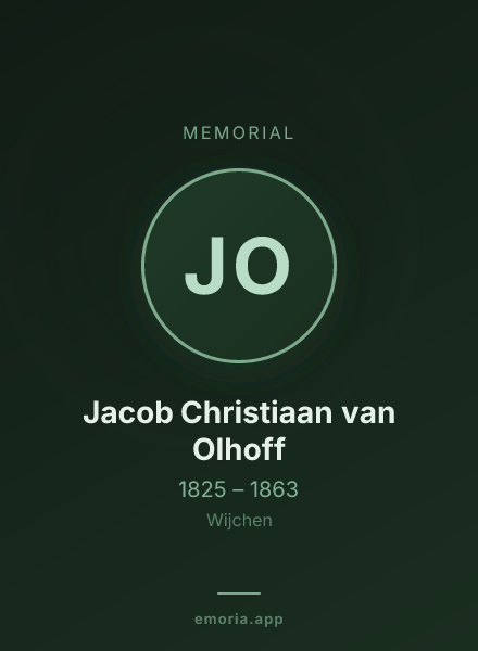 Memorial portrait of Jacob Christiaan van Olhoff