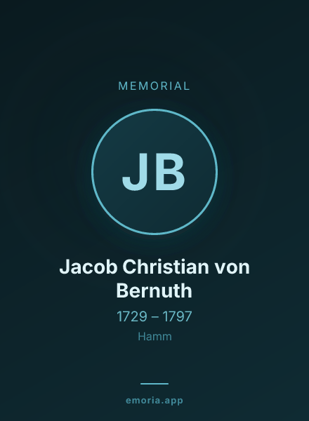 Memorial portrait of Jacob Christian von Bernuth