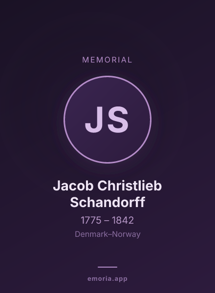 Memorial portrait of Jacob Christlieb Schandorff