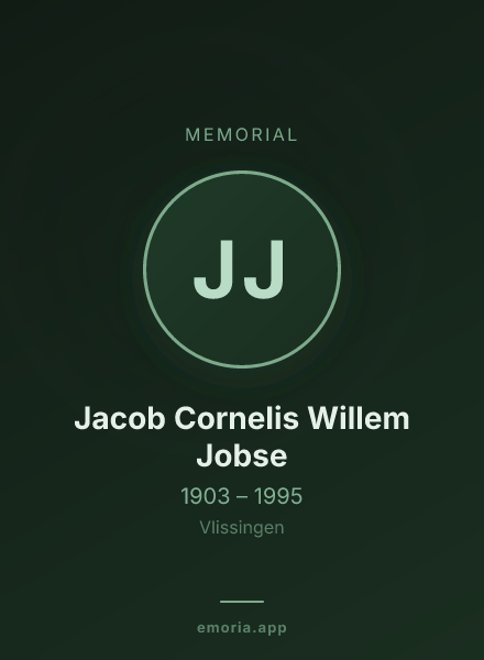 Memorial portrait of Jacob Cornelis Willem Jobse