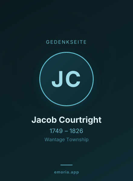 Gedenkportrait von Jacob Courtright