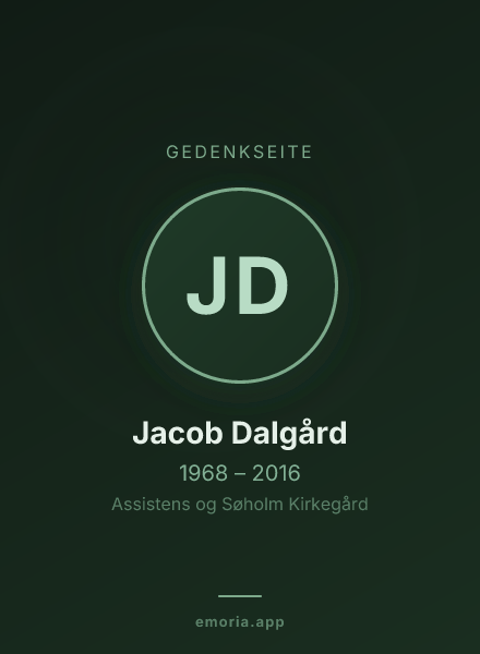 Gedenkportrait von Jacob Dalgård