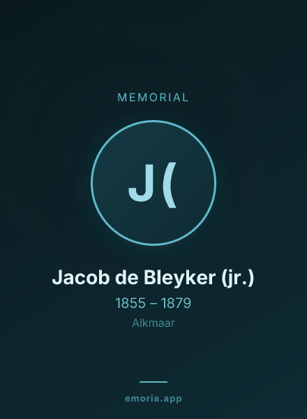 Memorial portrait of Jacob de Bleyker (jr.)
