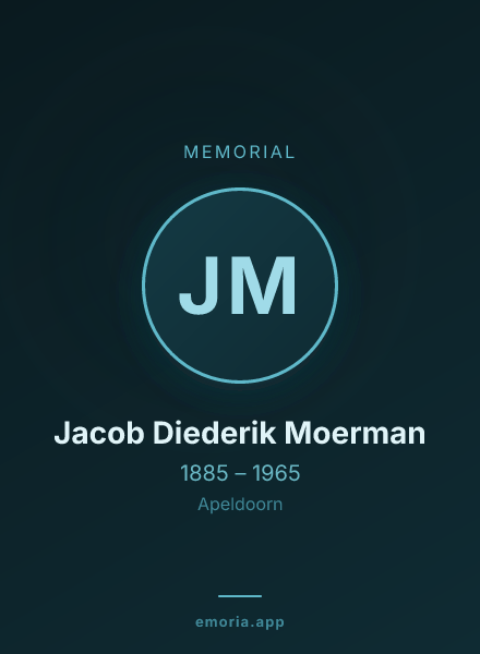 Memorial portrait of Jacob Diederik Moerman