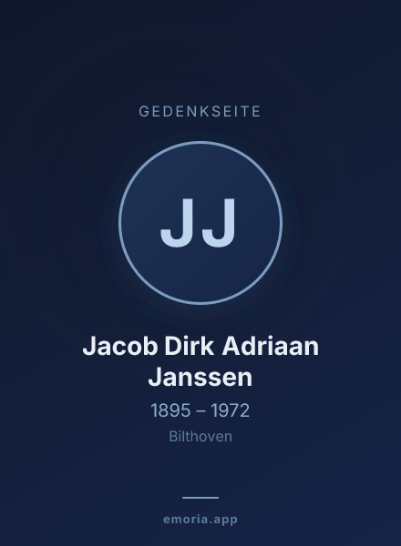 Gedenkportrait von Jacob Dirk Adriaan Janssen