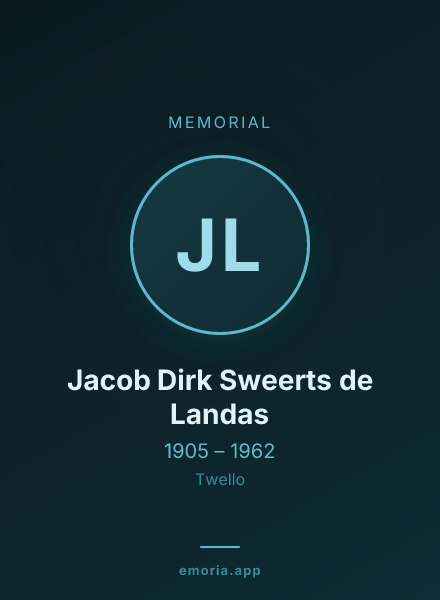 Memorial portrait of Jacob Dirk Sweerts de Landas