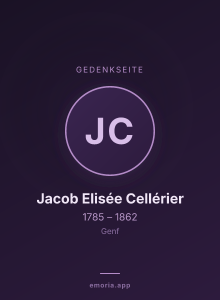 Gedenkportrait von Jacob Elisée Cellérier