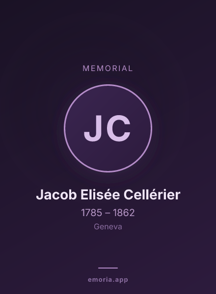 Memorial portrait of Jacob Elisée Cellérier