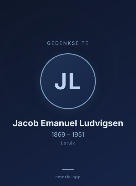 Gedenkportrait von Jacob Emanuel Ludvigsen