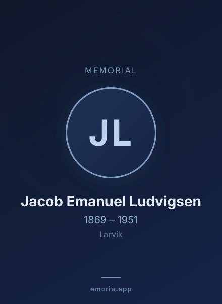 Memorial portrait of Jacob Emanuel Ludvigsen