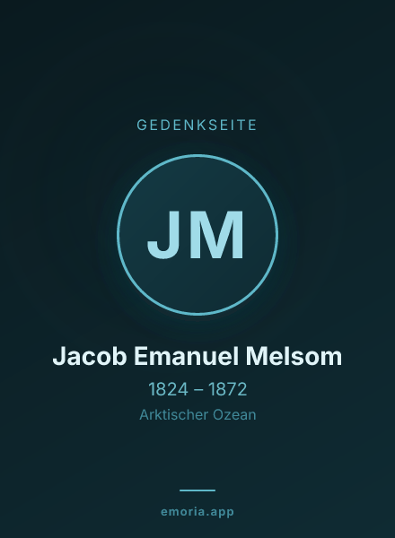 Gedenkportrait von Jacob Emanuel Melsom