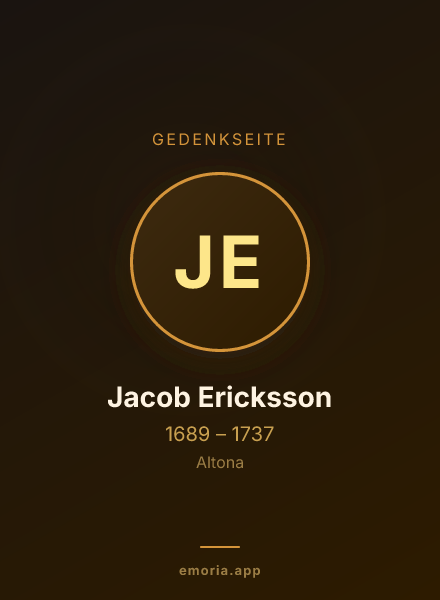 Gedenkportrait von Jacob Ericksson