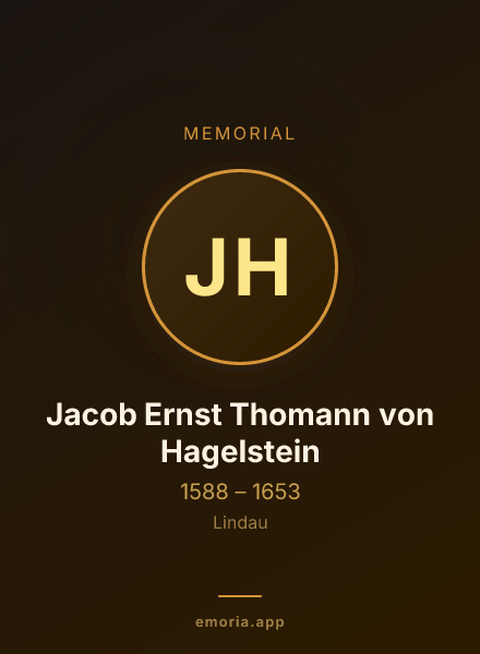 Memorial portrait of Jacob Ernst Thomann von Hagelstein