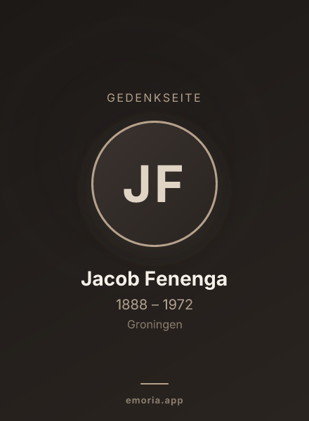 Gedenkportrait von Jacob Fenenga