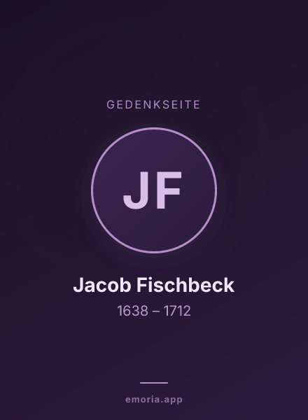 Gedenkportrait von Jacob Fischbeck