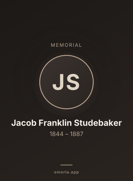 Memorial portrait of Jacob Franklin Studebaker
