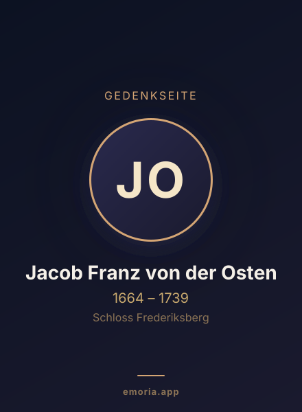 Gedenkportrait von Jacob Franz von der Osten