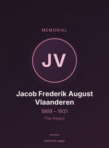 Memorial portrait of Jacob Frederik August Vlaanderen