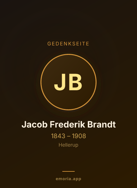 Gedenkportrait von Jacob Frederik Brandt