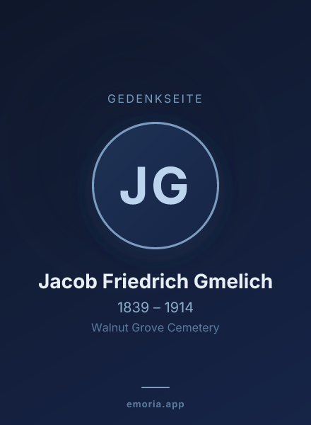 Gedenkportrait von Jacob Friedrich Gmelich