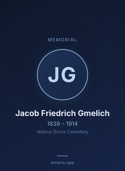 Memorial portrait of Jacob Friedrich Gmelich