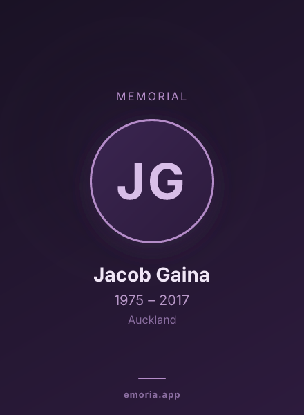 Memorial portrait of Jacob Gaina