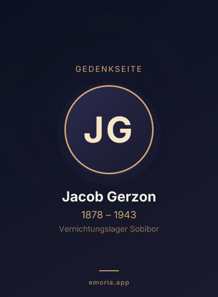 Gedenkportrait von Jacob Gerzon