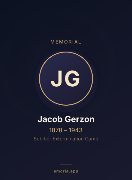 Memorial portrait of Jacob Gerzon
