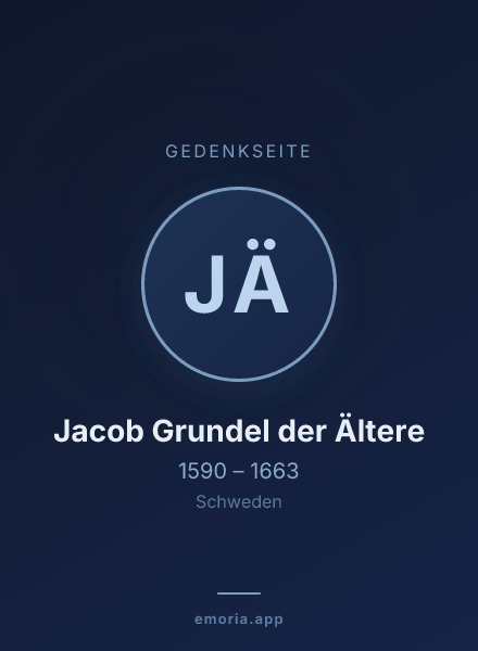 Gedenkportrait von Jacob Grundel der Ältere