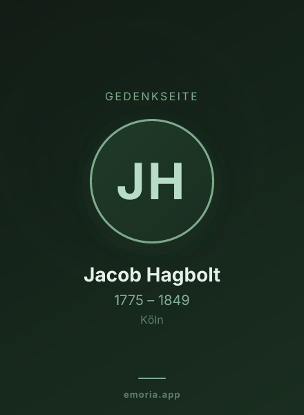 Gedenkportrait von Jacob Hagbolt