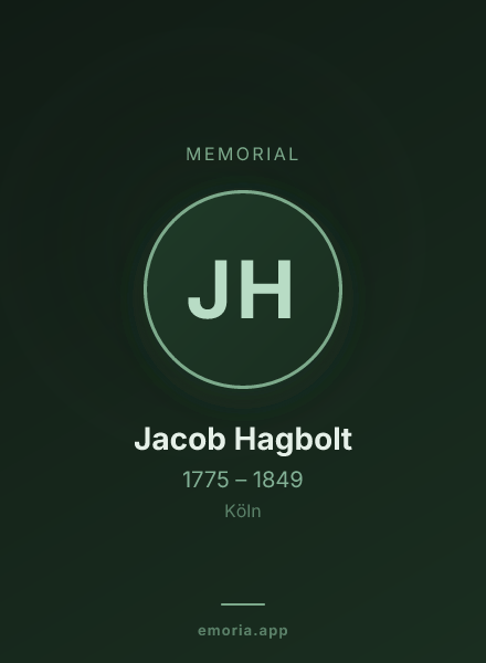 Memorial portrait of Jacob Hagbolt